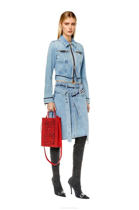 Diesel Frauen hellblau Abhängigkeit-Mitte Bekleidung 86081026