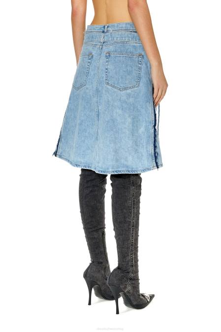 Diesel Frauen hellblau Abhängigkeit-Mitte Bekleidung 86081026