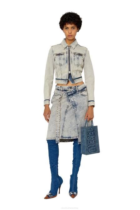 Diesel Frauen hellblau Abhängigkeit-Mitte Bekleidung 86081038