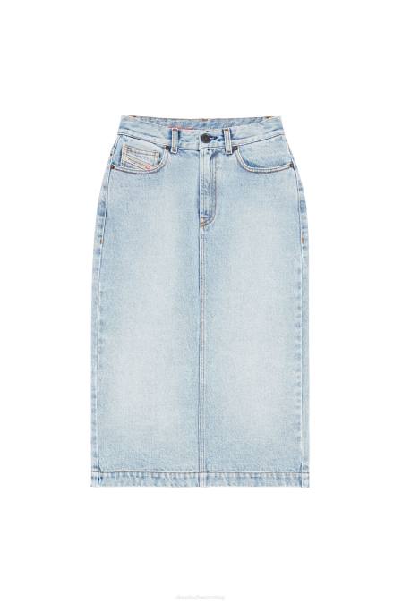 Diesel Frauen hellblau De-Ronny Bleistiftrock Bekleidung 86081032