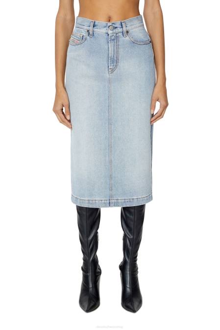 Diesel Frauen hellblau De-Ronny Bleistiftrock Bekleidung 86081032