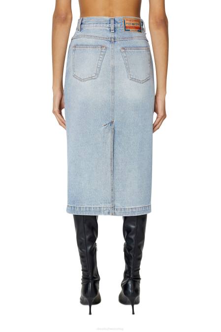 Diesel Frauen hellblau De-Ronny Bleistiftrock Bekleidung 86081032