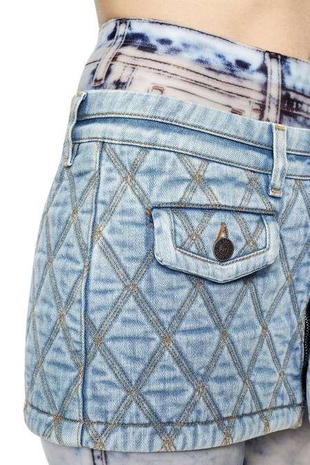 Diesel Frauen hellblau de-ron-fs1 Bekleidung 86081011