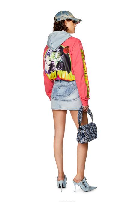 Diesel Frauen hellblau de-ron-s1 Bekleidung 86081018