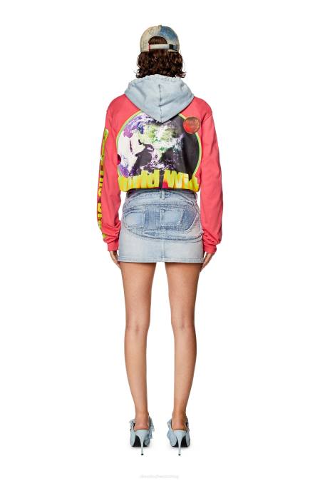 Diesel Frauen hellblau de-ron-s1 Bekleidung 86081018