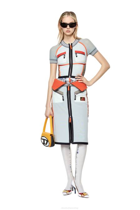 Diesel Frauen orange/weiß O-Rallye Bekleidung 86081012