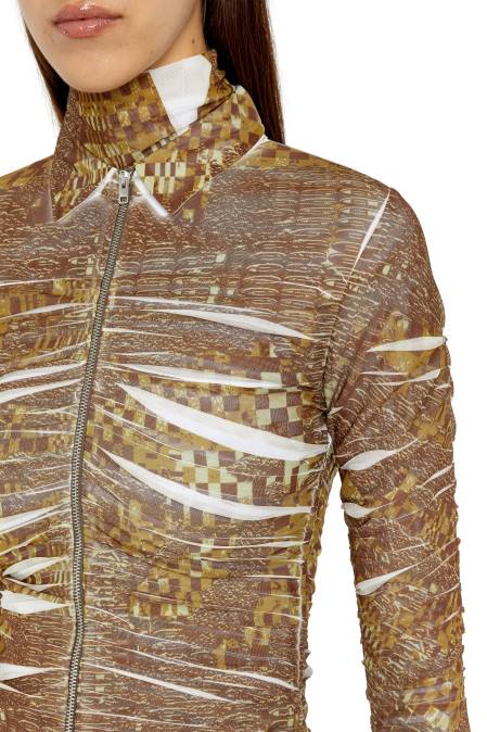 Diesel Frauen Braun weiß c-adonis Bekleidung 8608966