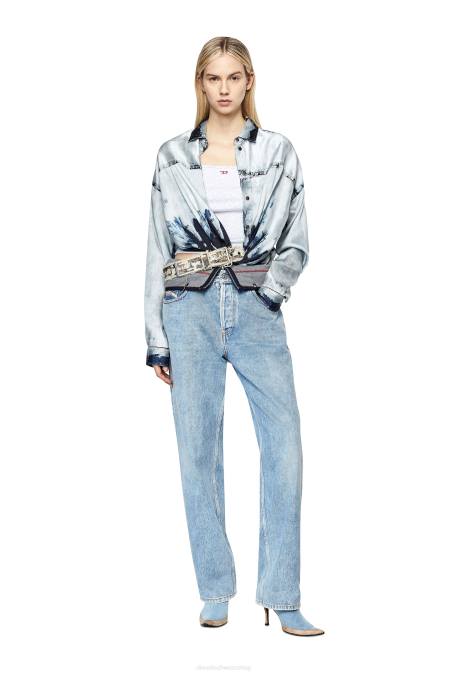 Diesel Frauen hellblau c-suki Bekleidung 8608962
