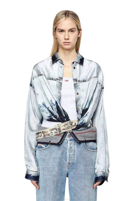 Diesel Frauen hellblau c-suki Bekleidung 8608962