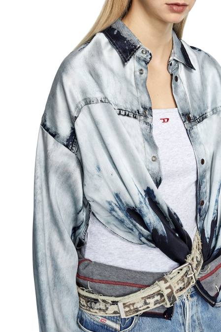 Diesel Frauen hellblau c-suki Bekleidung 8608962