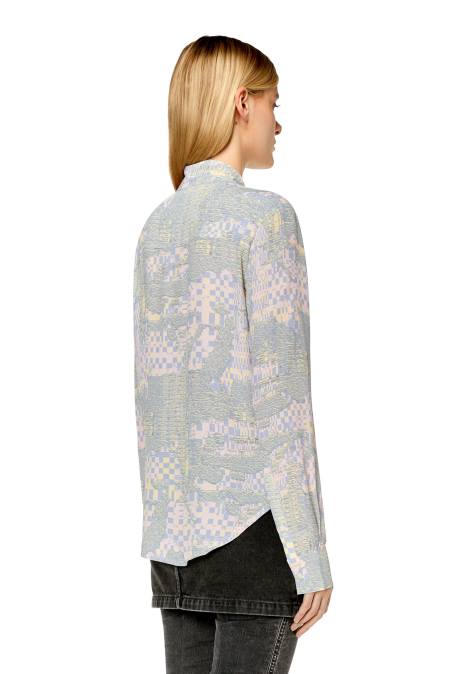 Diesel Frauen rosa/grün c-gisey-aop Bekleidung 8608967