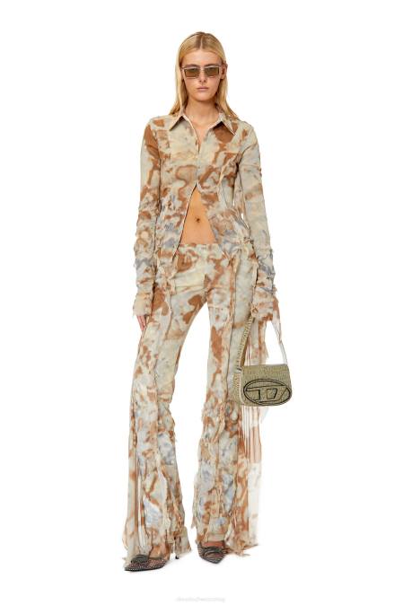 Diesel Frauen Braun-grau p-foluke Bekleidung 86081001