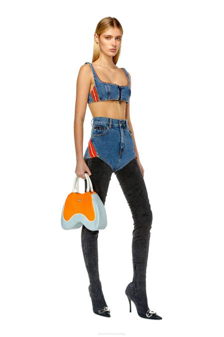 Diesel Frauen Mittelblau de-lunar-s Bekleidung 86081002