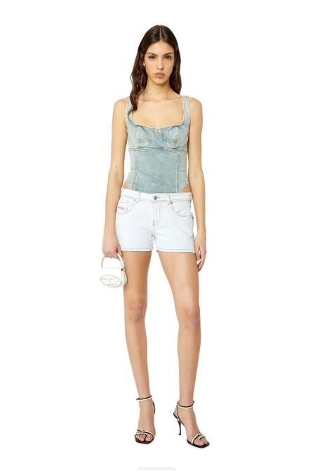 Diesel Frauen Weiss de-lyla-kurz Bekleidung 8608985