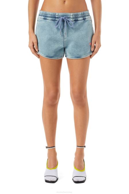 Diesel Frauen hellblau D-Sunny Track Denim-Laufshorts Bekleidung 8608995