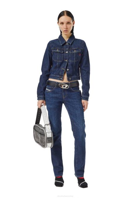 Diesel Frauen Dunkelblau entschlankende Trucker-Jacke Bekleidung 8608769