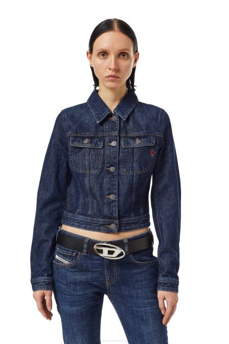 Diesel Frauen Dunkelblau entschlankende Trucker-Jacke Bekleidung 8608769