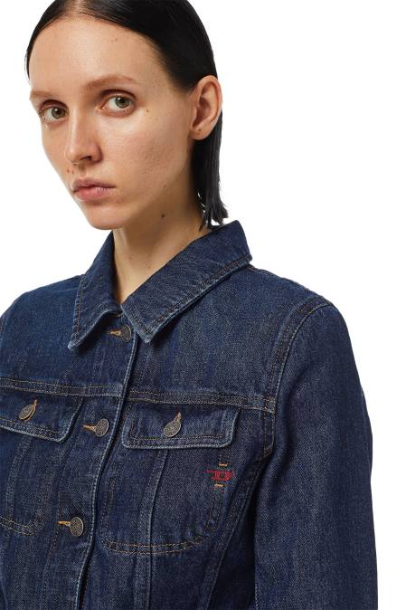 Diesel Frauen Dunkelblau entschlankende Trucker-Jacke Bekleidung 8608769