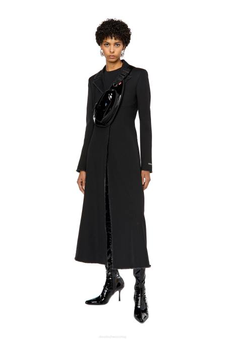 Diesel Frauen Schwarz g-edda-fransen Bekleidung 8608789