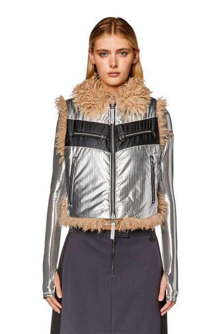 Diesel Frauen Silber w-efia Bekleidung 8608754