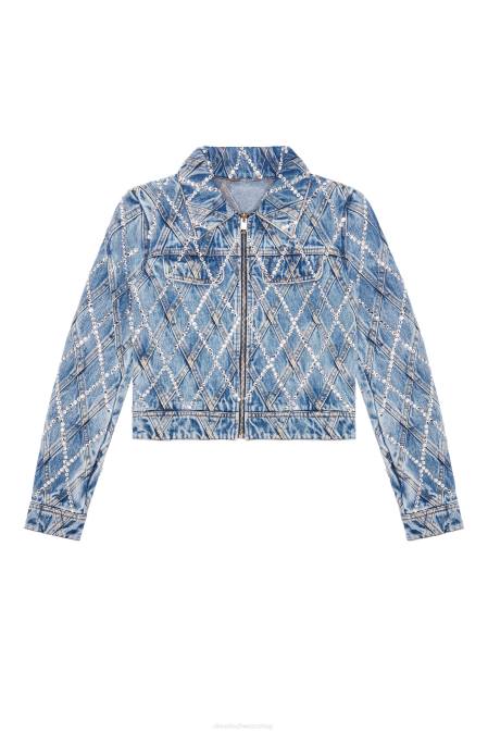 Diesel Frauen hellblau de-slimmy-zip-fs Bekleidung 8608750