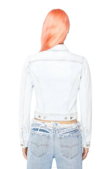 Diesel Frauen hellblau entschlankende Trucker-Jacke Bekleidung 8608773