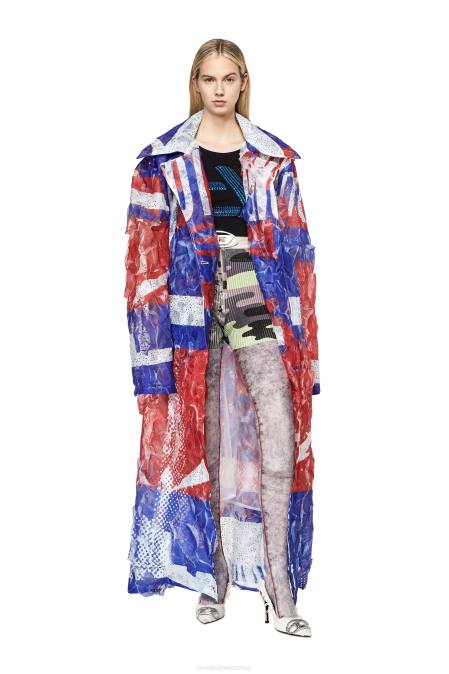 Diesel Frauen rot blau g-caris Bekleidung 8608748