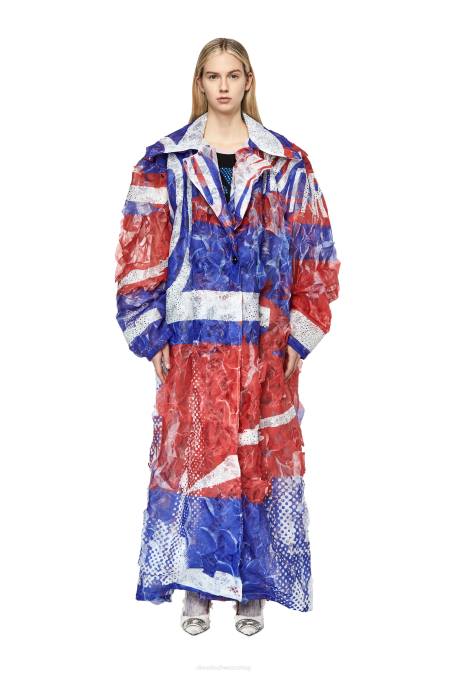 Diesel Frauen rot blau g-caris Bekleidung 8608748