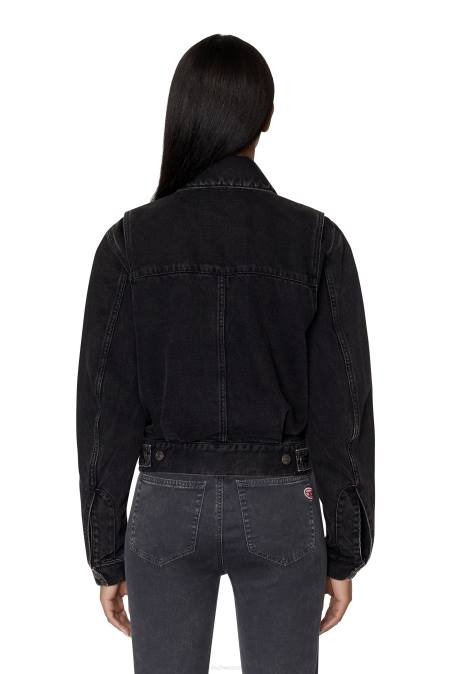 Diesel Frauen schwarz/dunkelgrau De-Tracy-Bomberjacke Bekleidung 8608778