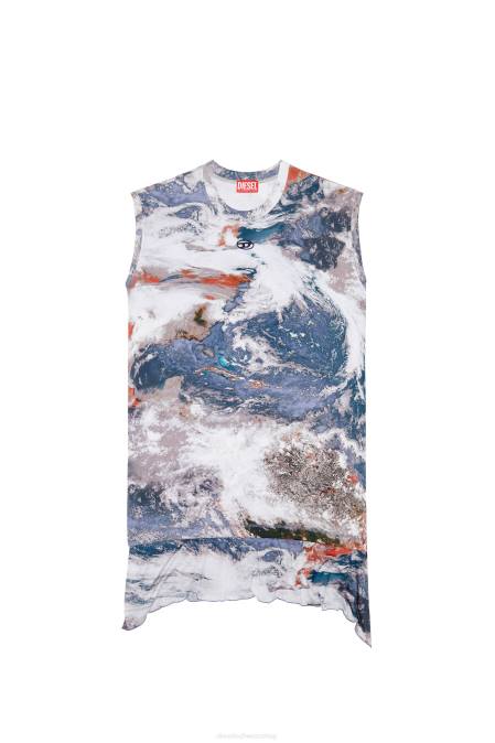 Diesel Frauen Blau Weiss d-rolletty-nw-l1 Bekleidung 8608803