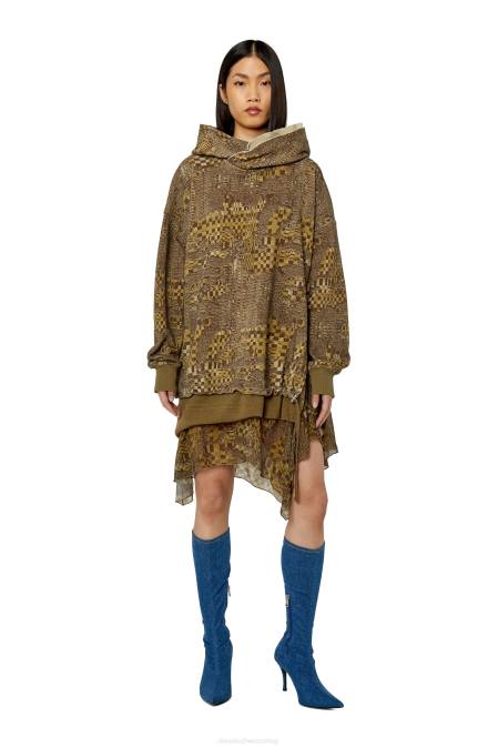 Diesel Frauen Militärgrün D-Rolly-Hood Bekleidung 8608838