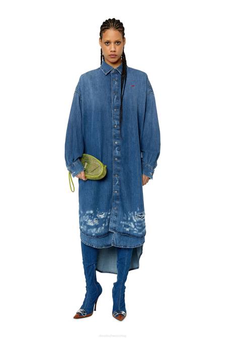 Diesel Frauen Mittelblau de-davis-l Bekleidung 8608830