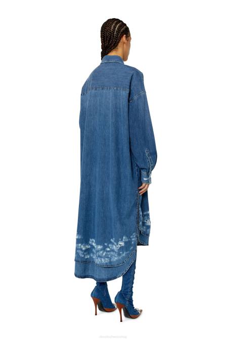 Diesel Frauen Mittelblau de-davis-l Bekleidung 8608830