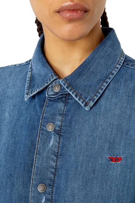 Diesel Frauen Mittelblau de-davis-l Bekleidung 8608830