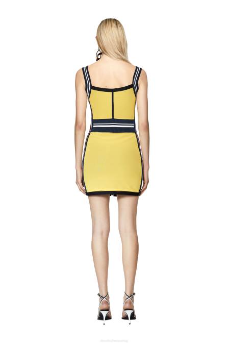 Diesel Frauen Schwarz Gelb d-mesher Bekleidung 8608794