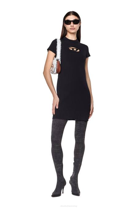 Diesel Frauen Schwarz M-Desmoines-Kleid Bekleidung 8608793