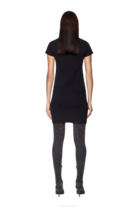Diesel Frauen Schwarz M-Desmoines-Kleid Bekleidung 8608793
