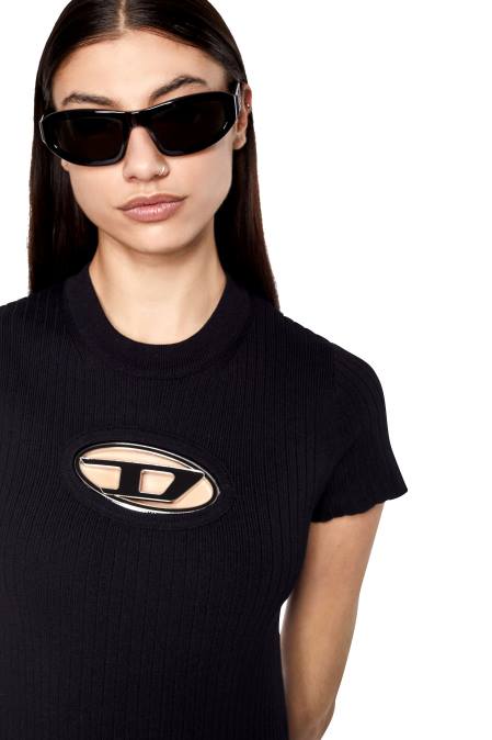 Diesel Frauen Schwarz M-Desmoines-Kleid Bekleidung 8608793