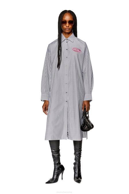 Diesel Frauen Schwarz-Weiss D-Lun-Streifen Bekleidung 8608817