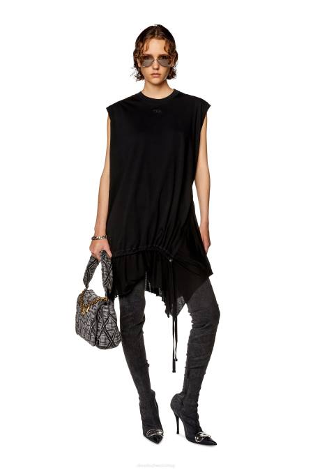 Diesel Frauen Schwarz d-rolletty-nw Bekleidung 8608806