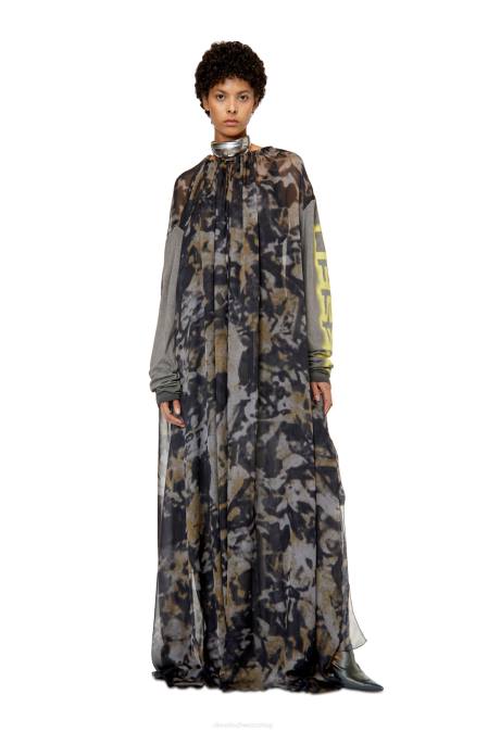 Diesel Frauen grau schwarz d-lavi-neu Bekleidung 8608852