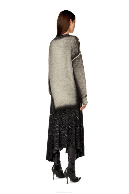 Diesel Frauen grau schwarz m-Kimolos Bekleidung 8608818