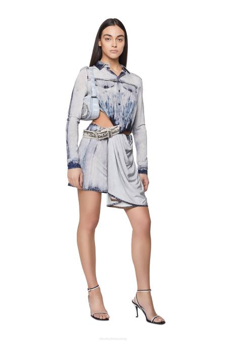 Diesel Frauen hellblau d-hanne Bekleidung 8608821