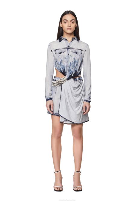 Diesel Frauen hellblau d-hanne Bekleidung 8608821