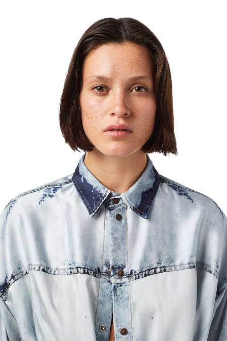 Diesel Frauen hellblau d-suki Bekleidung 8608799