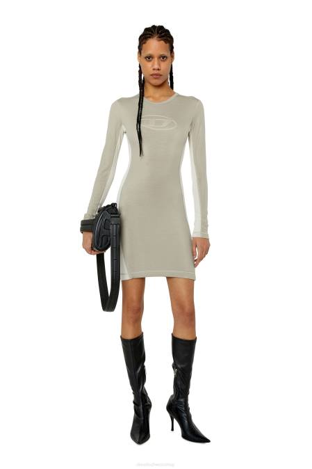 Diesel Frauen hellgrau d-ovald Bekleidung 8608836