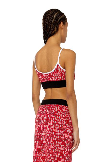 Diesel Frauen Schwarz Rot m-athilde-top Bekleidung 8608879