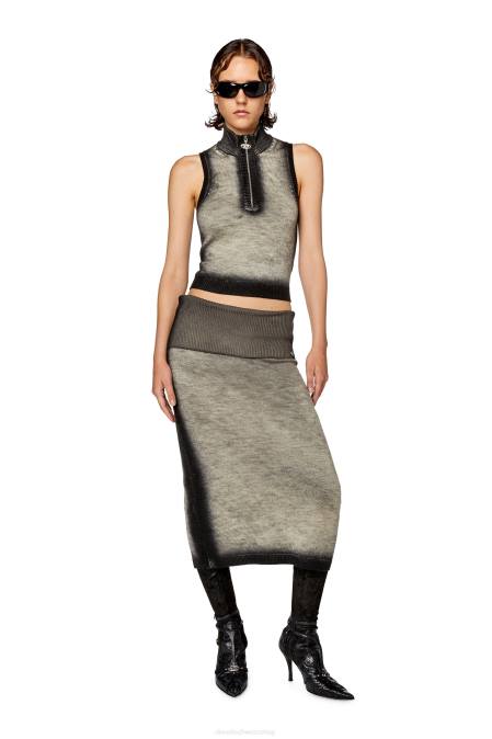 Diesel Frauen grau m-ionio Bekleidung 8608868