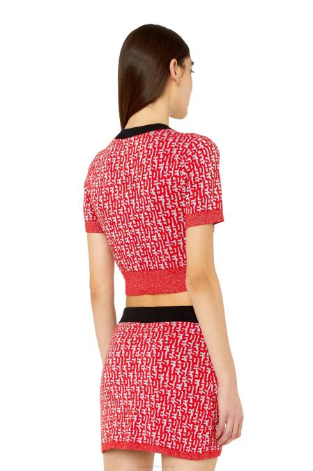 Diesel Frauen grau/rot m-athilde Bekleidung 8608887