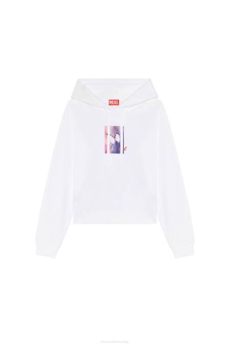 Diesel Frauen Weiss f-reggy-hood-l6 Bekleidung 8608891